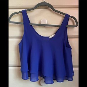 Soprano Flowy Ruffle Crop Top